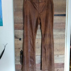 CATO Faux Cowhide Stretch Flare Pants Size 10